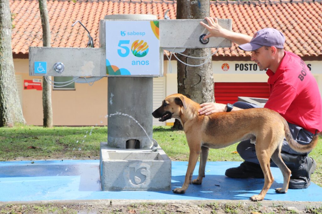 Ribeirão Pires ganha bebedouros públicos para pessoas e pets